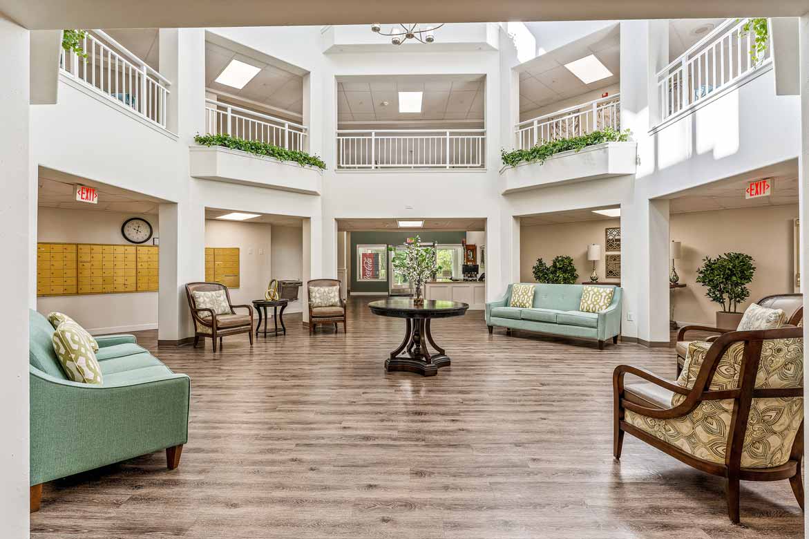 The atrium at The Woods at Holly Tree