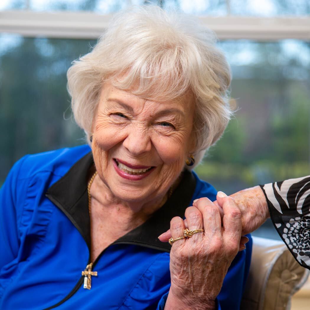 Residents enjoying time together at The Woods at Holly Tree